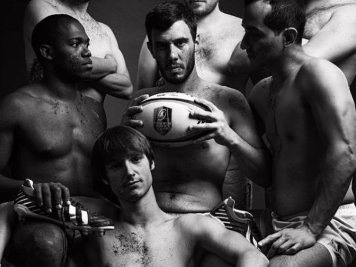 Naked calendar for french rugby club