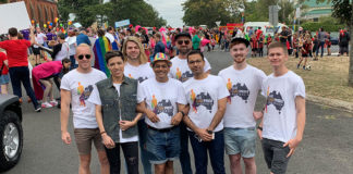 HAY TO HOST MR GAY PRIDE AUSTRALIA 2020 Mr Gay Pride Australia 2019 delegates prepare to march at the Chillout Festival march in Daylesford.