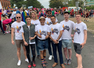 HAY TO HOST MR GAY PRIDE AUSTRALIA 2020 Mr Gay Pride Australia 2019 delegates prepare to march at the Chillout Festival march in Daylesford.