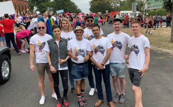 HAY TO HOST MR GAY PRIDE AUSTRALIA 2020 Mr Gay Pride Australia 2019 delegates prepare to march at the Chillout Festival march in Daylesford.