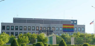 American Embassy in Kazakhstan Flies Rainbow Flag for IDAHOBIT Day US Embassy in Kazakhstan International Day Against Homophobia (IDAHOBIT)