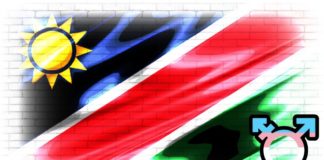 Trans Woman Whipped and Tied Up by Community Leader in Namibia Namibia Trans flag