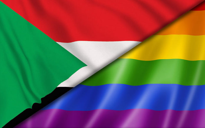 flags of sudan and lgbt