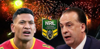 National Rugby League Under Pressure to Block Return of Israel Folau to Australian Sport israel folau and peter vlandys