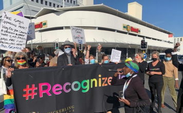 Namibia to End Outdated Gay Sex Ban LGBTQ + demonstration in Windhoek Namibia, on May 20. Photo Instagram / Equal Namibia