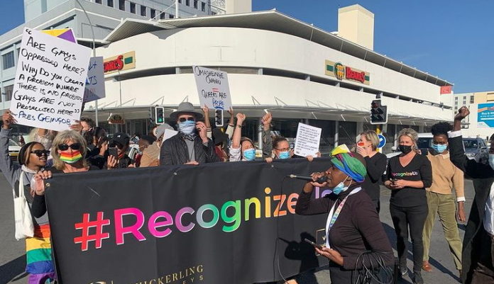 LGBTQ + demonstration in Windhoek Namibia, on May 20. Photo Instagram / Equal Namibia