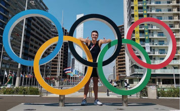 Diving Has a New Gay Pinup Boy, Anton Down-Jenkins First Kiwi Olympic Diver in Almost 40 Years Anton Down-Jenkins in Tokyo (Instagram)