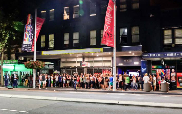 Just as iconic as the club, the lines outside of ARQ were always long and entertaining. (Gazzarazzi photography - Facebook)