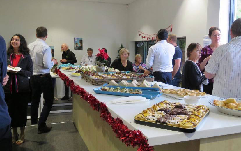 Morning tea welcoming new team to the project. (Supplied)