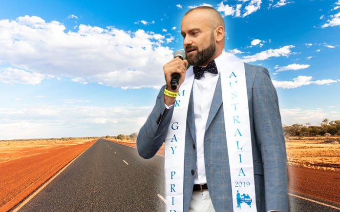Current Mr Gay Pride Australia Rad Mitic will be in Hay in November for the crowning of his successor.