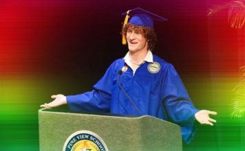 Senior Student Forced Into Not Saying the Word Gay in Speech, Found a Way Zander Moricz delivers his commencement speech - (SARASOTA HERALD-TRIBUNE)