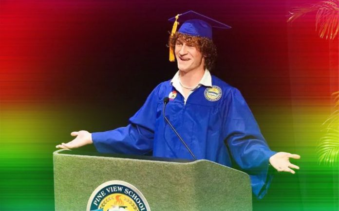 Zander Moricz delivers his commencement speech - (SARASOTA HERALD-TRIBUNE)