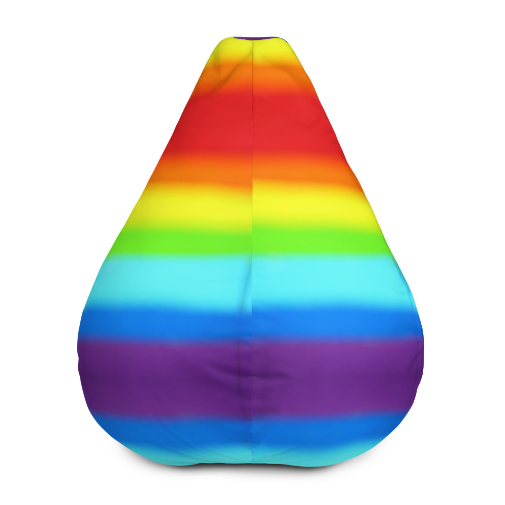 Vibrant Rainbow Bean Bag Chair Cover