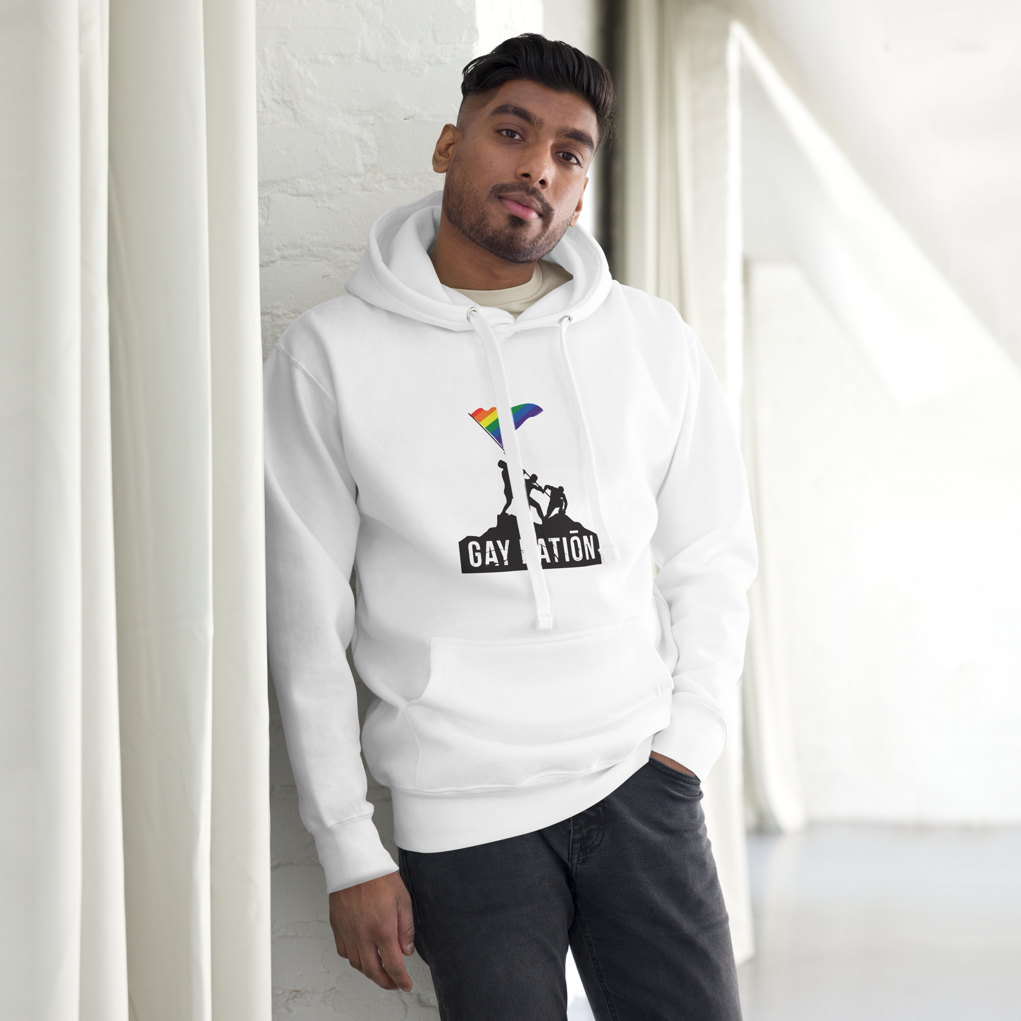 Gay Nation Bold Unisex Hoodie