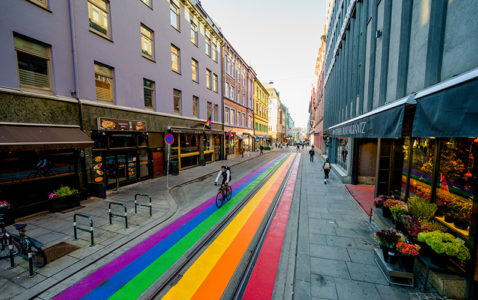 Road Turned Rainbow in Front of Terror Attack Pub - Gay Nation