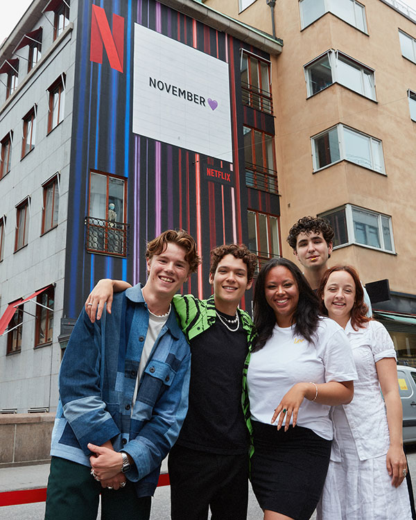 Young Royals cast on the day of the launch announcement (Credit Mårten Ryner / Netflix)