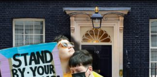 Protesters Rally Outside Downing Steet Amid Scottish Gender Recognition Reform Controversy Uk Trans Rights Protest