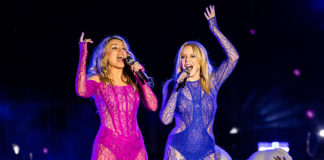 WorldPride: Kylie Mingogue Shocks Opening Concert Audience With Surprise Appearance Dannii and Kylie Minogue at WorldPride Opening Concert in Sydney Domain - (Credit Anna Kucera)