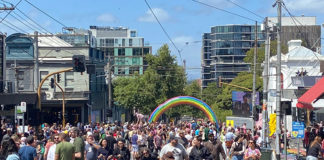 Rainbow Street Party Lights Up Melbourne Victoria's Pride Street Party underway in Melbourne (Twitter)