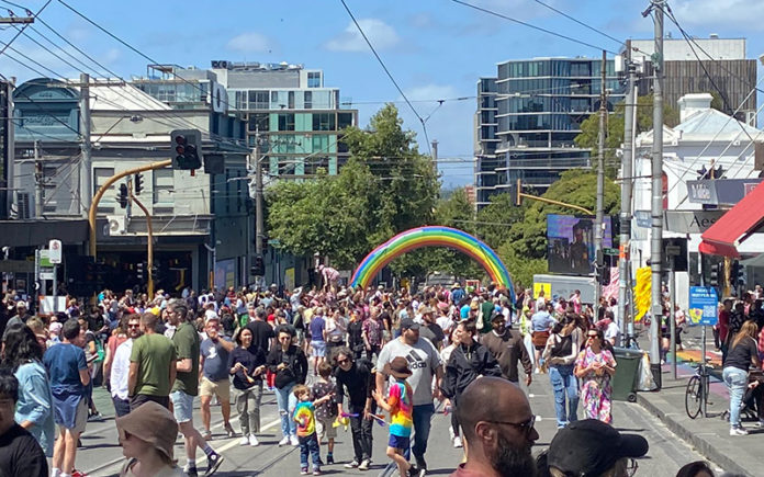 Victoria's Pride Street Party underway in Melbourne (Twitter)