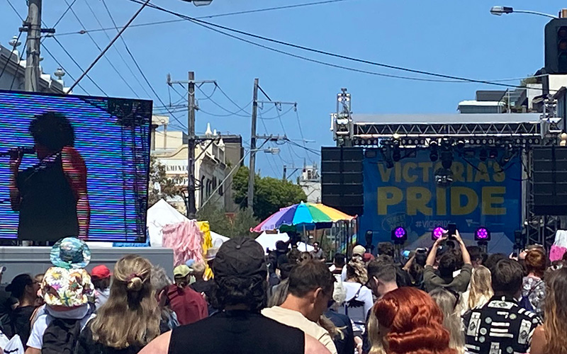 Victoria's Pride Street Party underway in Melbourne (Twitter)