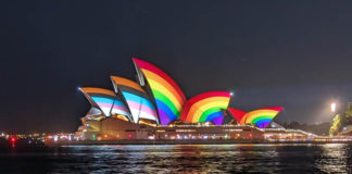 Huge Opera House Progress Flag Heralds Start of Sydney WorldPride Sydney Opera House lit up to celebrate the opening of Sydney WorldPride 2023 (@davidfrancis19)