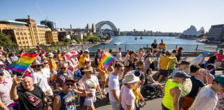 New ABS Data: Over 900,000 Australians are LGBTI+ Marchers on the Cahill Expressway (Daniel Boud - supplied)