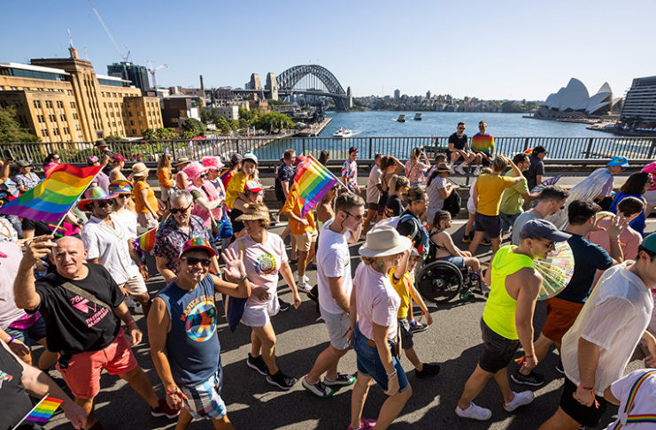 New ABS Data: Over 900,000 Australians are LGBTI+ Marchers on the Cahill Expressway (Daniel Boud - supplied)