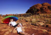 Buckle Up for Pride: Bonds and the Northern Territory Take You on a Rainbow Road Trip LGBTQIA+ locals in the new season Bonds Pride range in Northern Territory. (Bonds)