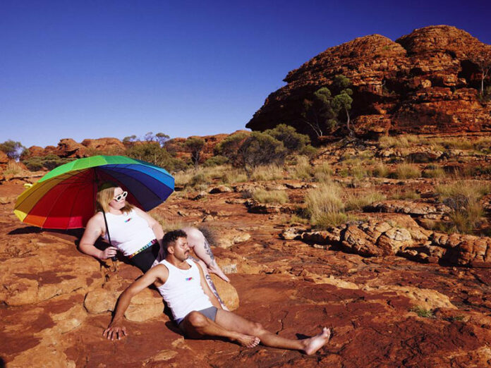 LGBTQIA+ locals in the new season Bonds Pride range in Northern Territory. (Bonds)