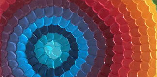 Has Your Favourite Artist Impacted Your Wellbeing? “Rainbow”, acrylic on canvas. Artists : C Davies