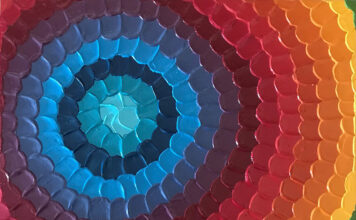 Has Your Favourite Artist Impacted Your Wellbeing? “Rainbow”, acrylic on canvas. Artists : C Davies