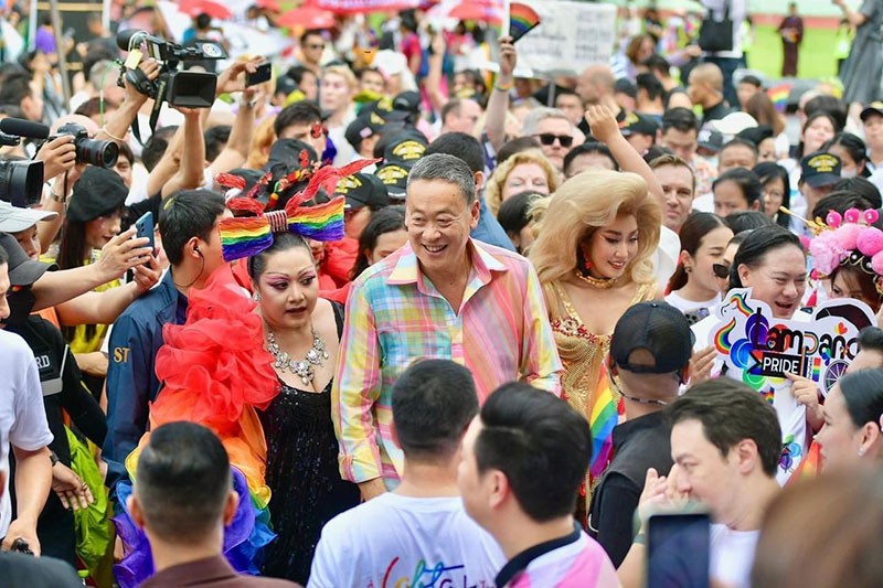 Thailand Prime Minister Srettha Thavisin at Bangkok Pride Parade (Twitter)