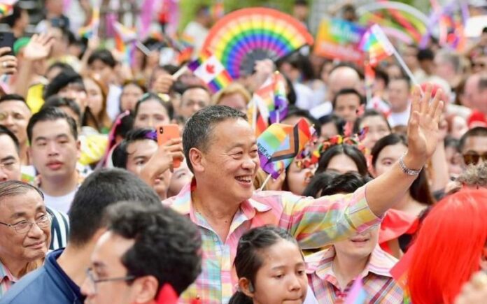 Thai Prime Minister Srettha Thavisin at Bangkok Pride Parade (Twitter)