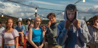 From Small Towns To Global Screens: The Rise Of ‘Rykter’ Stars Benjamin Ebbesen And Teo Tomczuk Cast of Rumours (Rykter). Four leads left to right Alisah Sussmann(Sara), Sisilja Garen(Thea), Teo Tomczuk(Mathias) and Benjamin Ebbesen(Erik). (Credit: Sondre Mogård Løvheim) Supplied.