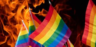 Hundreds of Rainbow Flags Burned in Norway’s Namsos Ahead of Pride Event Pride flags in flames