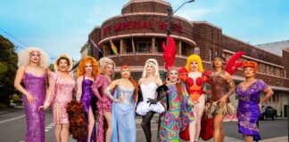 Meet The Queens: Drag Race Down Under is Back Drag Race Down Under Season 4 Launch. From L to R: Lucina Innocence, Vybe, Mandy Moobs, Olivia Dreams, Freya Armani, Max Drag Queen, Brenda Bressed, Lazy Susan, Nikita Iman, Karna Ford.