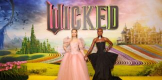 Wicked Enchants the Big Screen with Queer Representation and Star-Studded Cast Ariana Grande and Cynthia Erivo at the Wicked World Premiere in Sydney Australia. (Facebook)
