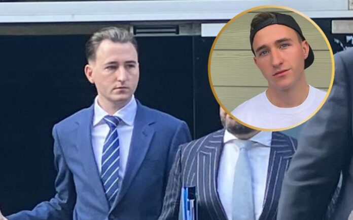 Matt Cameron court appearance. Credit: Manly Daily (Insert: Supplied in 2017)