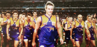 Mitch Brown Makes AFL History as First Male Player to Come Out as Bisexual Mitch Brown in his playing days at the West Coast Eagles (Instagram)