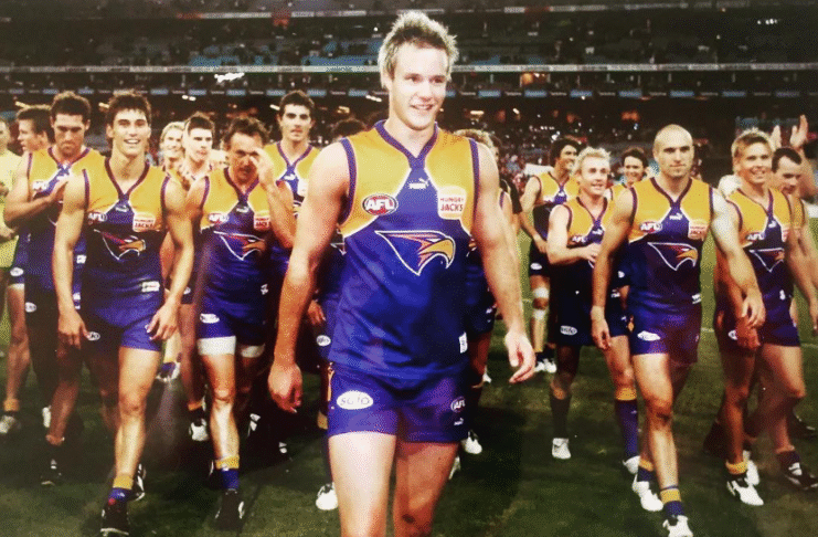 Mitch Brown Makes AFL History as First Male Player to Come Out as Bisexual Mitch Brown in his playing days at the West Coast Eagles (Instagram)